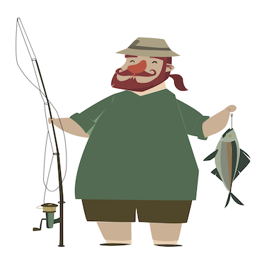 fisherman created in adobe illustrator
